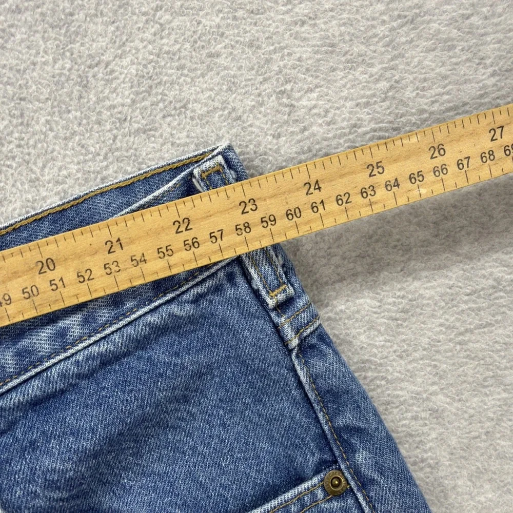 Carhartt Jeans Mens 46x34 Blue Denim Pant B18 DST Straight Traditional Taper NEW
